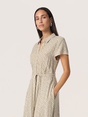 Soaked in Luxury Green SLArjana Short Sleeves Maxi Shirt Dress - Image 1 of 1