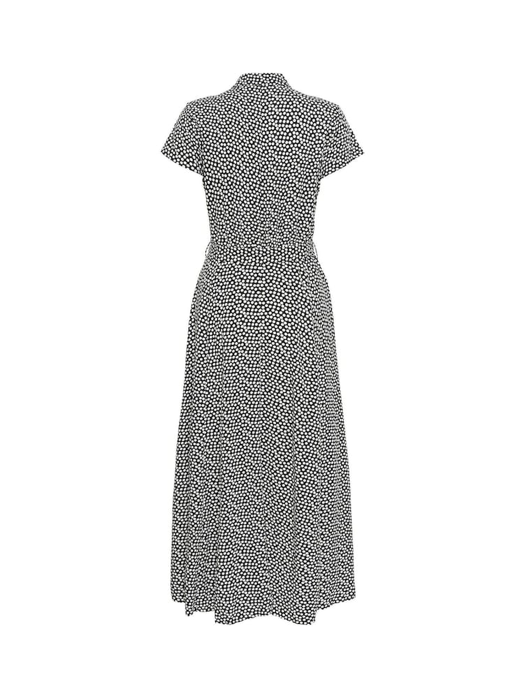 Soaked in Luxury SLArjana Short Sleeve Maxi Shirt Black Dress - Image 5 of 5