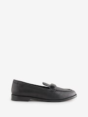 Kate Spade Deco Bow Pebble Black Loafers - Image 1 of 1
