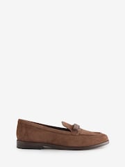 Kate Spade Deco Bow Suede Brown Loafers - Image 1 of 5