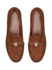 Kate Spade Deco Bow Suede Brown Loafers - Image 4 of 5