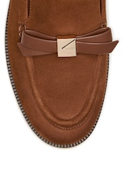 Kate Spade Deco Bow Suede Brown Loafers - Image 5 of 5