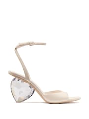 Kate Spade Heart Heel White Sandal - Image 2 of 6