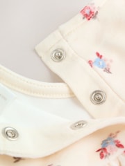 Cream Ditsy Baby Long Sleeve Velour Dress and Tights Set 2 Piece (0mths-2yrs) - Image 10 of 10