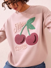 Friends Like These Pink Cherry Sweatshirt - Image 1 of 4