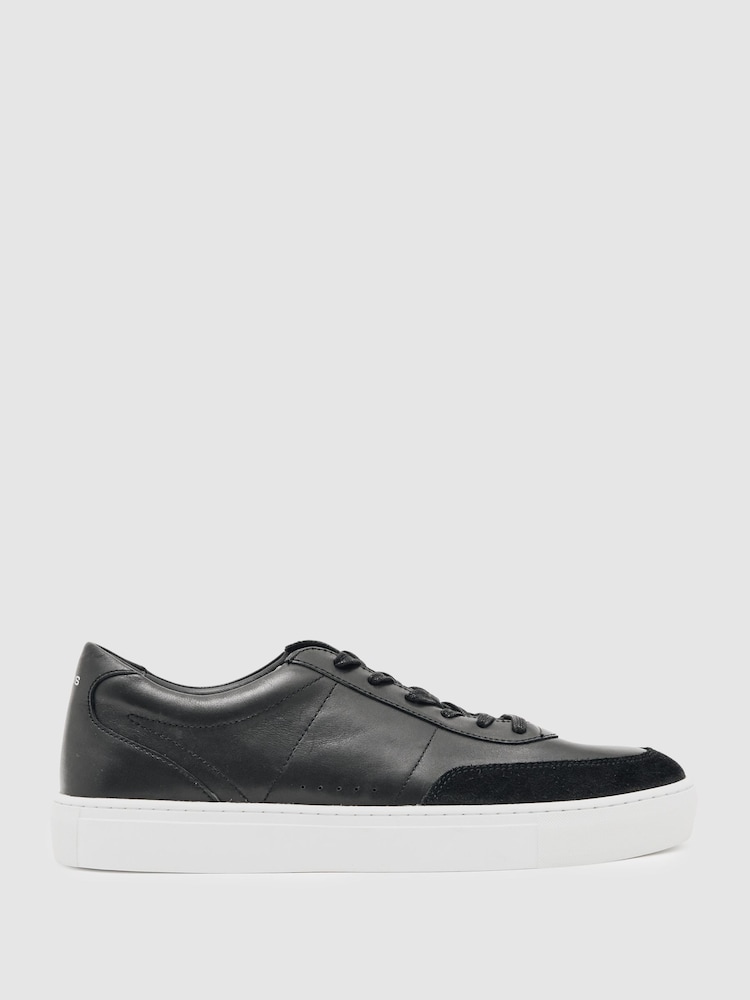 Reiss Black Finton Trainers - Image 1 of 5