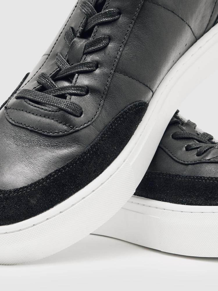 Reiss Black Finton Trainers - Image 5 of 5