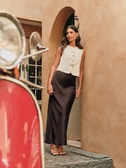 Friends Like These Cream Premiuim Jersey Waistcoat With Gold Buttons - Image 1 of 4