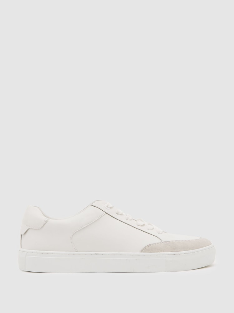 Reiss White Finton Trainers - Image 1 of 5