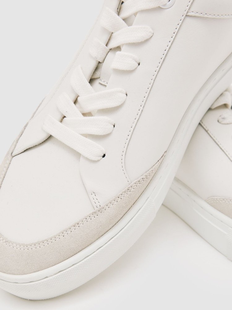 Reiss White Finton Trainers - Image 5 of 5