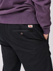 Aubin 100% Cotton Ormsby Selvedge Black Chinos - Image 4 of 4