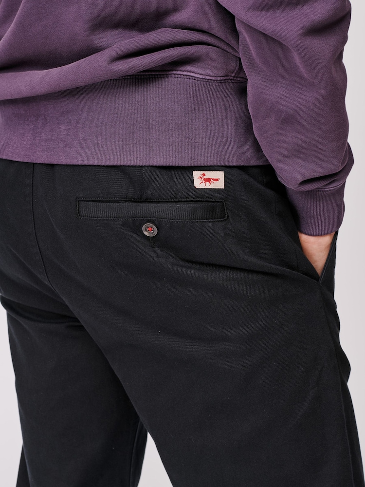 Aubin 100% Cotton Ormsby Selvedge Black Chinos - Image 4 of 4