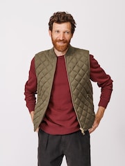 Aubin Green Anwick Quilted Gilet - Image 1 of 6