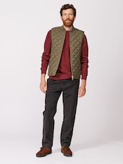 Aubin Green Anwick Quilted Gilet - Image 3 of 6