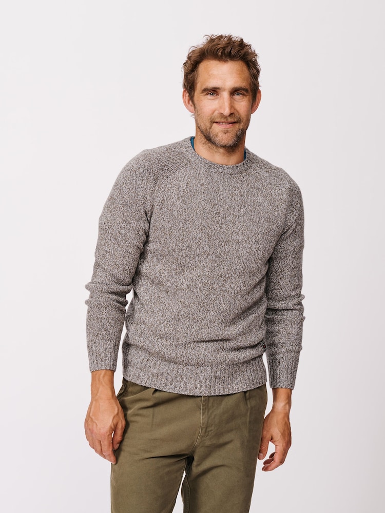 Aubin Green Riply Twist Crew Neck Jumper - Image 1 of 3