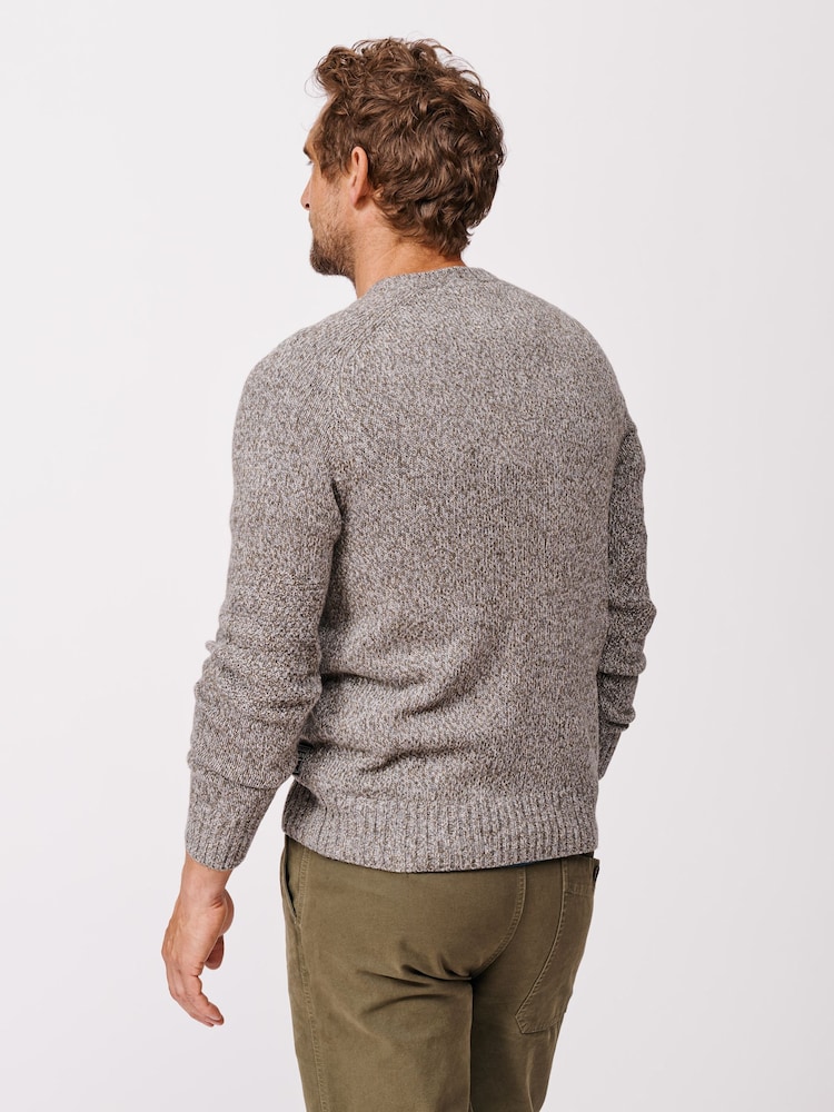 Aubin Green Riply Twist Crew Neck Jumper - Image 2 of 3