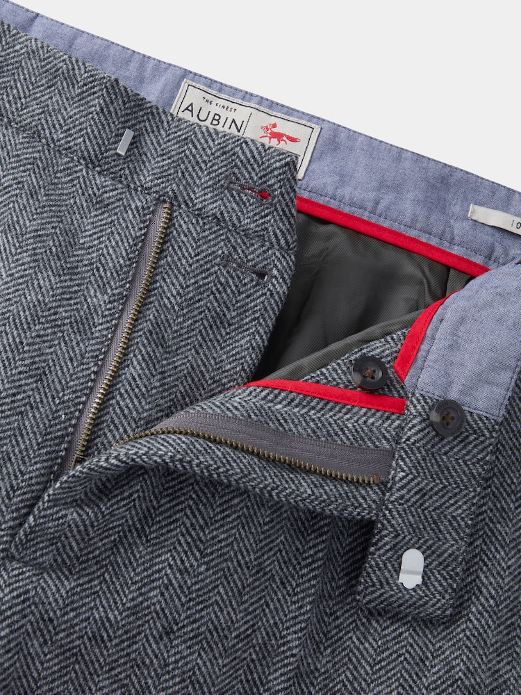 Aubin Grey Mareham Wool Suit Trousers - Image 6 of 6