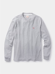 Aubin Grey Buttermere 100% Organic Cotton Long Sleeve T-Shirt - Image 5 of 5