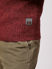 Aubin Red Prestwick Shetland Crew Jumper - Image 4 of 4