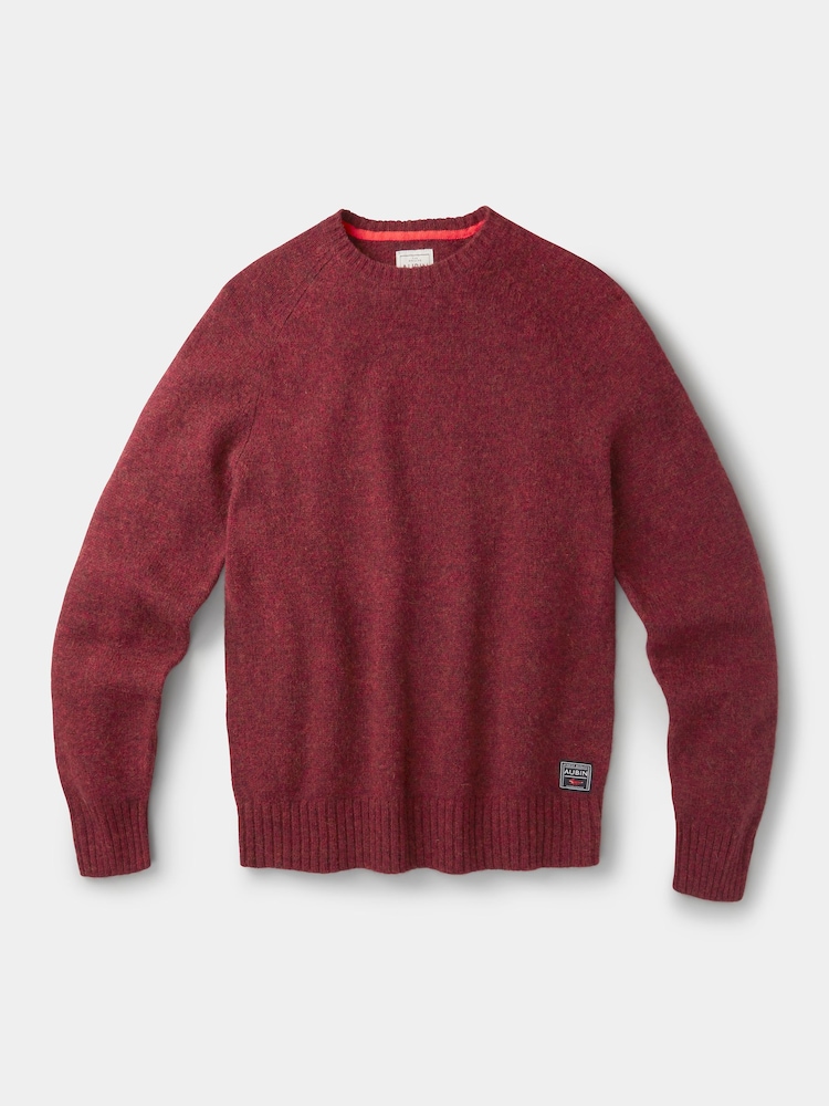 Rojo oscuro - Suéter de cuello redondo Prestwick Shetland de Aubin - Imagen 5 de 5 Rojo oscuro - Suéter de cuello redondo Prestwick Shetland de Aubin - Imagen 5 de 5