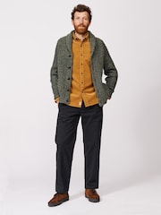 Aubin Green Priory Fisherman Rib Shawl Collar Cardigan - Bild 3 von 7
