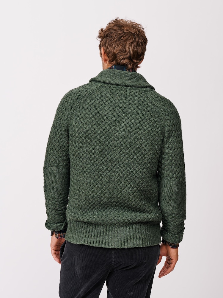 Aubin Green Frampton Shawl Cardigan - Image 2 of 7