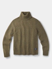 Aubin Green Caster Donegal Roll Neck Jumper - صورة 6 من 6