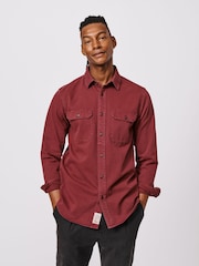Aubin Red Normanby 100% Cotton Shirt - Image 1 of 5