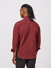Aubin Red Normanby 100% Cotton Shirt - Image 2 of 5