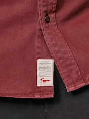 Aubin Red Normanby 100% Cotton Shirt - Image 4 of 5