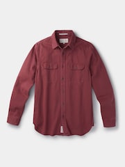 Aubin Red Normanby 100% Cotton Shirt - Image 5 of 5