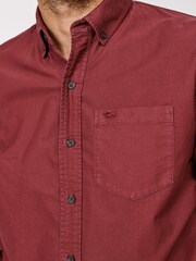 Aubin Red Aldridge Oxford Button Down 100% Cotton Shirt - Image 4 of 5