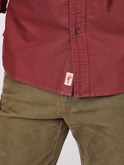 Aubin Red Aldridge Oxford Button Down 100% Cotton Shirt - Image 5 of 5