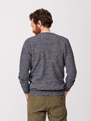 Aubin Blue Abbots Cashmere Touch Crew Neck Jumper - Image 2 of 4
