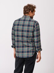 Aubin Green Crowle 100% Cotton Shirt - Image 2 of 4
