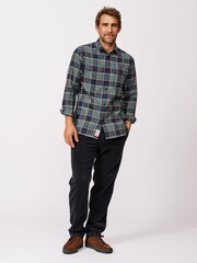 Aubin Green Crowle 100% Cotton Shirt - Image 3 of 4