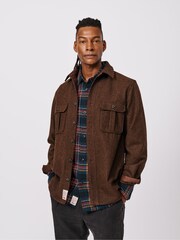 Aubin Lysaghts Wool Brown Overshirt - Image 1 of 5