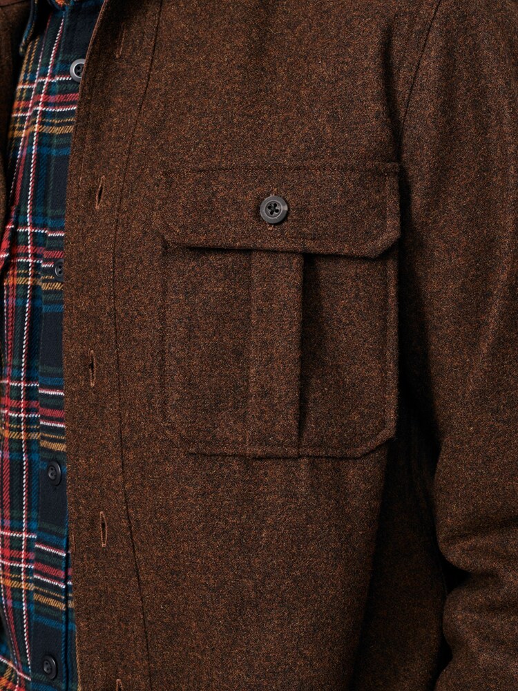 Aubin Lysaghts Wool Brown Overshirt - Image 5 of 5
