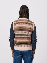 Aubin Natural Fairisle Slipover Jumper - Image 2 of 5