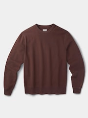 Aubin Vestry Crew 100% Cotton Brown Sweatshirt - Image 6 of 6