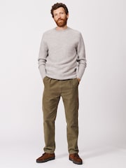 Aubin Grey Prestwick Shetland Crew Jumper - Image 3 of 5