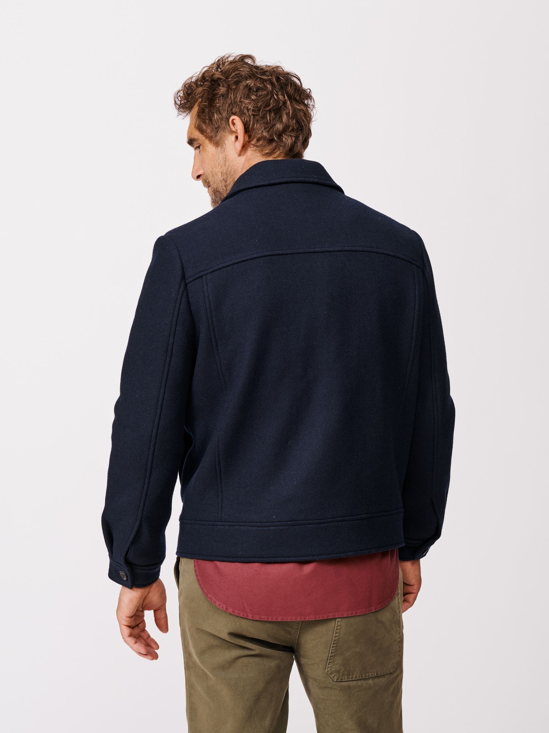 Buy Aubin Blue Kinsley Wool Harrington Jacket from Next USA