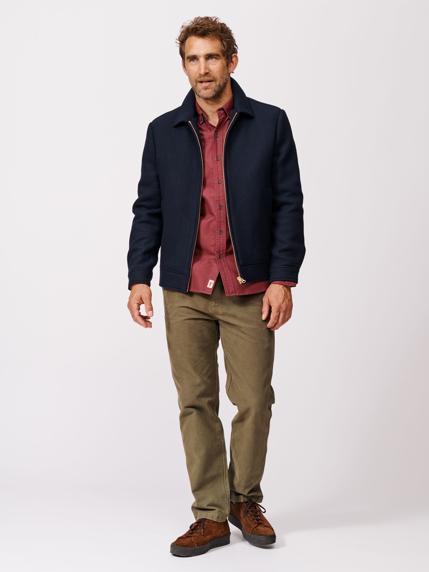 Buy Aubin Blue Kinsley Wool Harrington Jacket from Next USA
