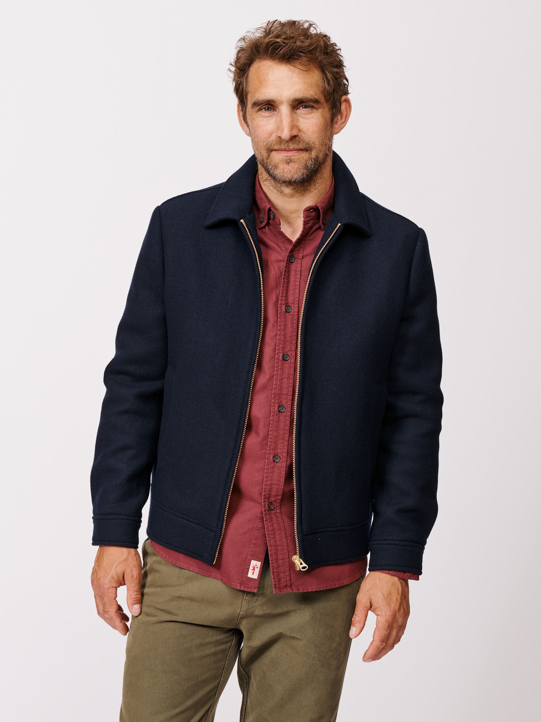 Buy Aubin Blue Kinsley Wool Harrington Jacket from Next USA