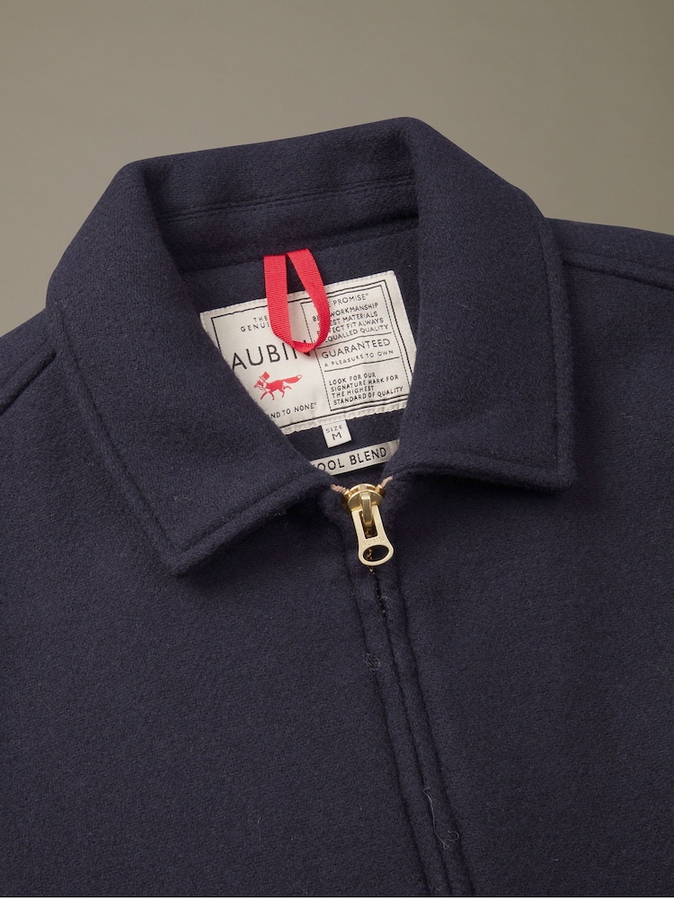 Aubin Blue Kinsley Wool Harrington Jacket - Image 5 of 5