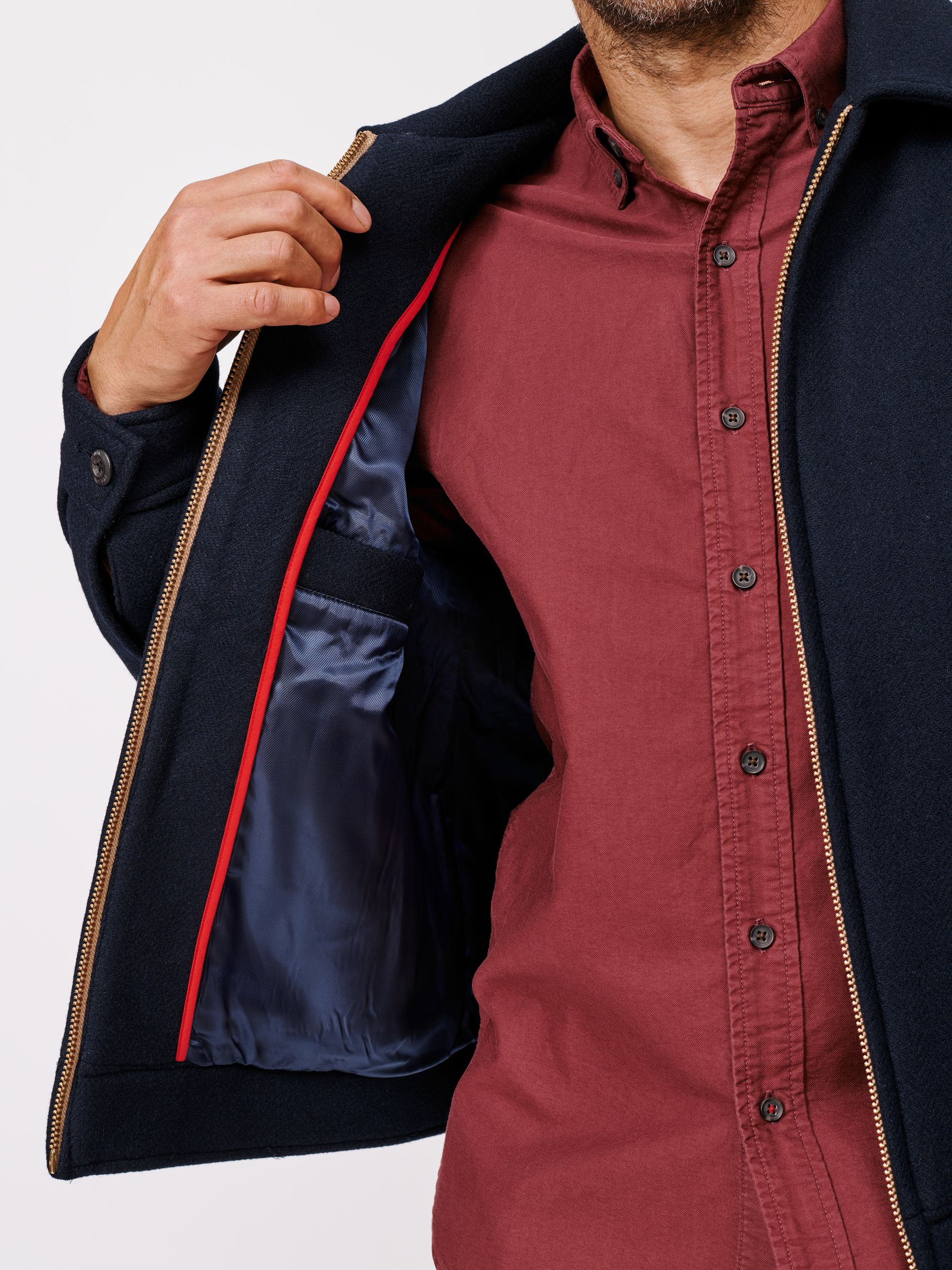 Buy Aubin Blue Kinsley Wool Harrington Jacket from Next USA