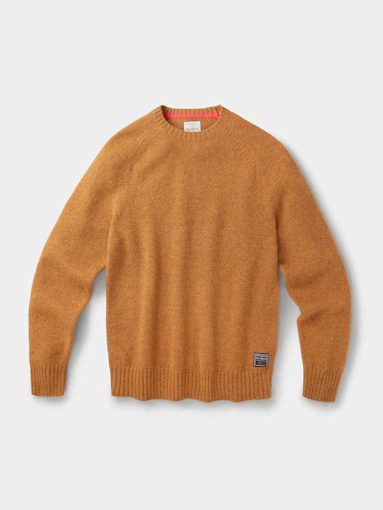 Aubin Orange Prestwick Shetland Crew Jumper - Image 5 of 5