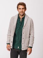 Aubin Grey Studham Shawl Collar Cardigan - Image 1 of 6