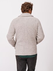 Aubin Grey Studham Shawl Collar Cardigan - Image 2 of 6