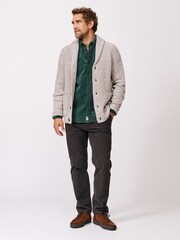 Aubin Grey Studham Shawl Collar Cardigan - Image 3 of 6